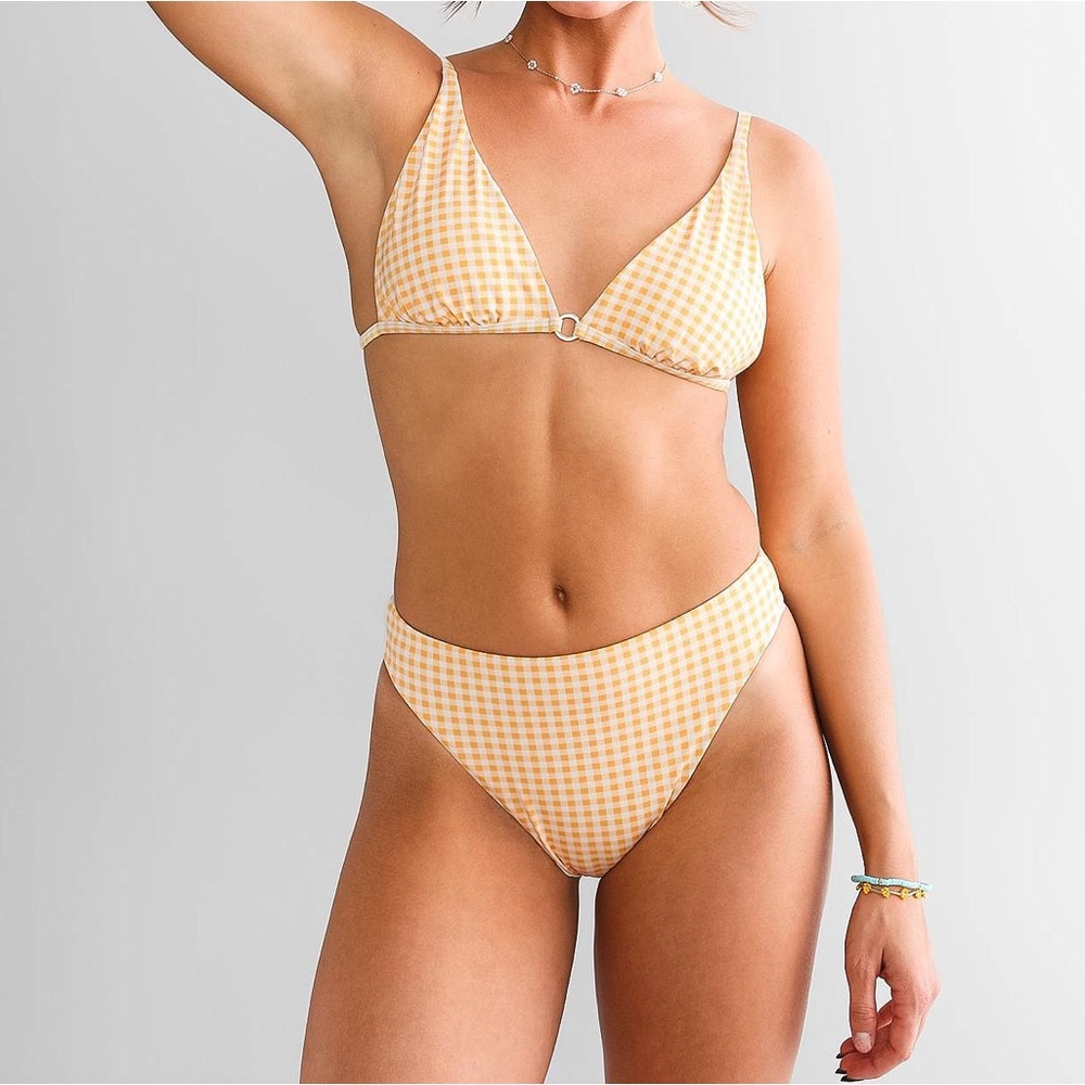 Dippin' Daisy's Yellow Checkered Bikini Top